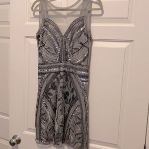 Gray sequin dress